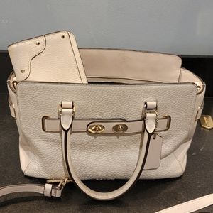 Coach Blake Carryall ivory with matching wallet